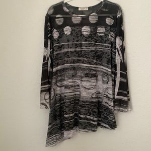 Jess & Jane Assimetrical Tunic Size 1X